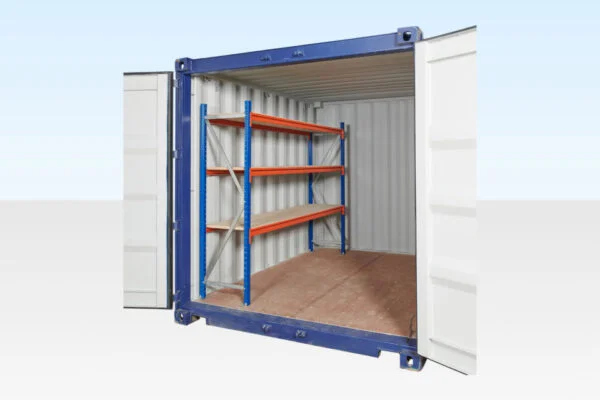 1053-3-Tier-Racking-for-10ft-960x640-1-600x400-1 Adjustable, Heavy Duty Three Tier Container Racking (Single Bay)