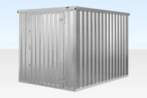 3m x 2.1m Flat Pack Storage Container – Galvanised