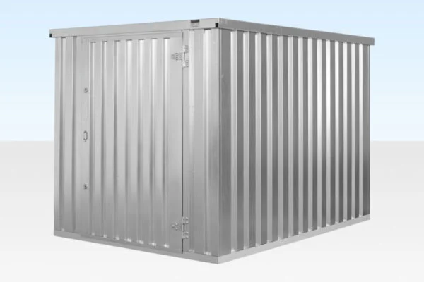 3m x 2.1m Flat Pack Storage Container – Galvanised