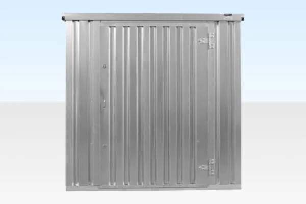 4m x 2.1m Flat Pack Container Store – Galvanised