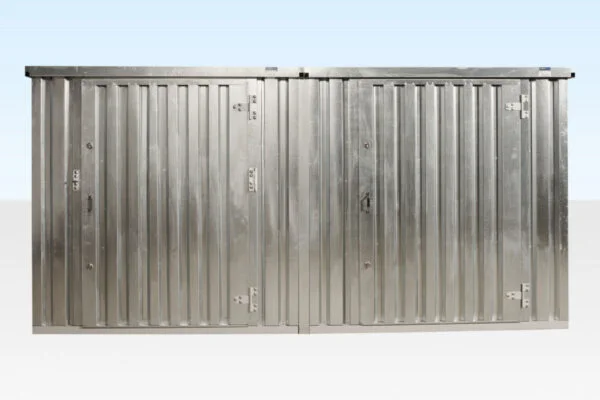 975-Linked-FlatPack-Containers-Doors-Closed-960x640-1-600x400-1-1 3M X 4.2M Side Linked Flat Pack Container Bundle (Galvanised)