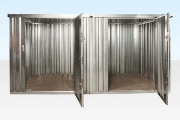 975-linked-flatpack-store-4m-960x640-1-600x400-1-1 3M X 4.2M Side Linked Flat Pack Container Bundle (Galvanised)